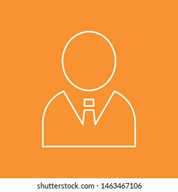 User, Profile, thin lines web and social media icon, stock vector illustration, EPS10.