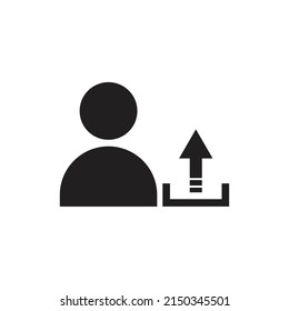 User profile upload icon design. vector illustration