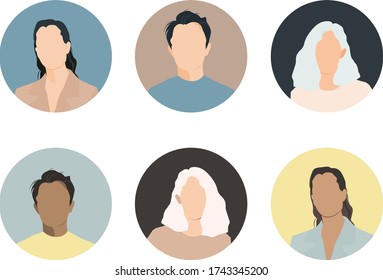 user profile, UX vector persona, avatar
