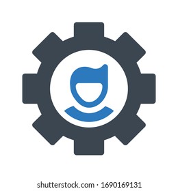 user profile vector glyph color icon 