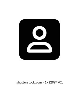 User profile vector icon. Person character pictogram for apps and social media profiles. 