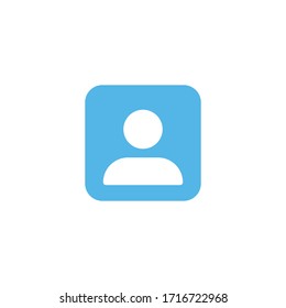 User profile vector icon. Person character pictogram for apps and social media profiles. 