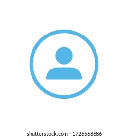User profile vector icon. Person character pictogram for apps and social media profiles. 