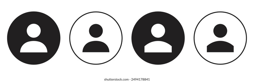User profile vector icon set