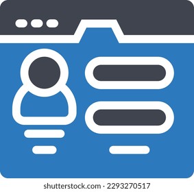 perfil de usuario Ilustración vectorial en un fondo transparente.Símbolos de calidad premium.Icono vectorial glifos para concepto y diseño gráfico.