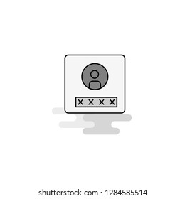 User profile Web Icon. Flat Line Filled Gray Icon Vector