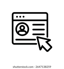 User Profile Website Click Cursor Icon