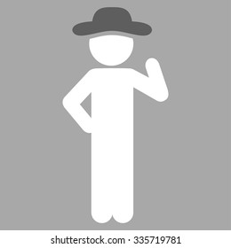 User Proposal vector icon. Style is bicolor flat symbol, dark gray and white colors, rounded angles, silver background.