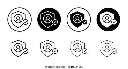 User protection icon Flat fill set collection