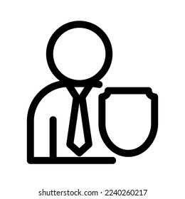 user protection icon or logo isolated sign symbol vector illustration - high quality black style vector icons
