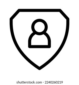 user protection icon or logo isolated sign symbol vector illustration - high quality black style vector icons

