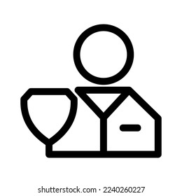 user protection icon or logo isolated sign symbol vector illustration - high quality black style vector icons
