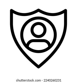 user protection icon or logo isolated sign symbol vector illustration - high quality black style vector icons

