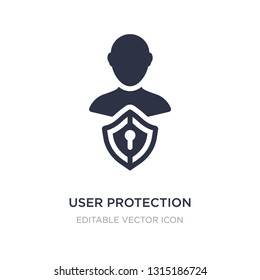 user protection icon on white background. Simple element illustration from Security concept. user protection icon symbol design.