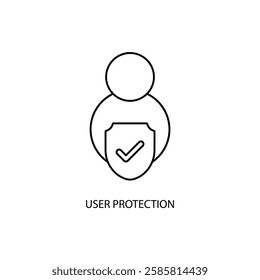 user protection icons  symbol vector elements for infographic web