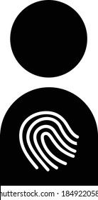 User protection line icon. Person with lock in circle on white background. Security concept. Vector illustration can be used for topics like program, internet, computer, coding, technology