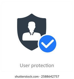 User Protection and security icon concept