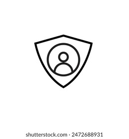 Icono de escudo de protección del usuario, ideal para Ilustraciones de seguridad