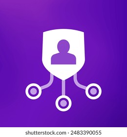 user protection vector icon for apps