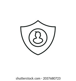 User protection, vector user protection icon illustration