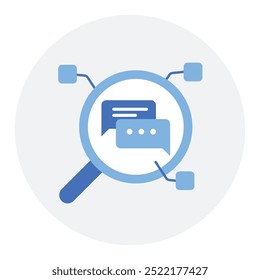 User Query Interpretation Icon Design. Representing Data Analysis. User Search. Query Processing. Information Retrieval. Vector icon.