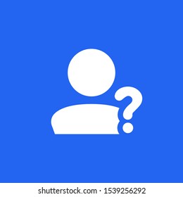 User Question icon. Profile details, help, faq icon