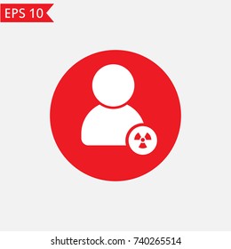 User radioactive icon Vector.