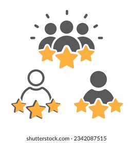Icono de clasificación de usuario, vector, signo, etiqueta.