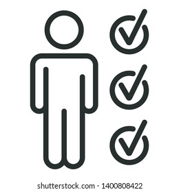 user rating or feedback - minimal line web icon. simple vector illustration. concept for infographic, website or app.