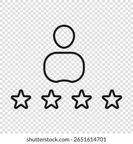 ícone de vetor Comentários sobre Classificação do Usuário.