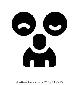 user rating icon. vector glyph icon for your website, mobile, presentation, and logo design.