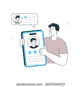 Ilustração do vetor de classificação do usuário. Arquivo EPS 10