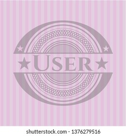 User realistic pink emblem
