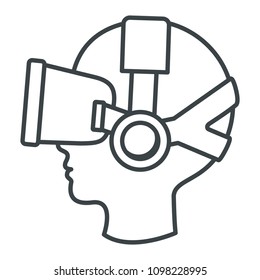 user with reality virtual mask technology