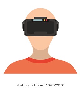 user with reality virtual mask technology