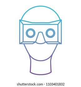 user with reality virtual mask technology