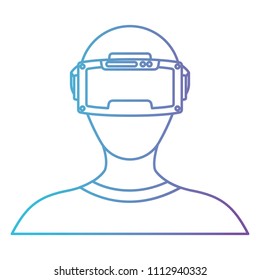 user with reality virtual mask technology