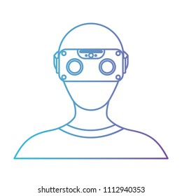 user with reality virtual mask technology
