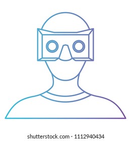 user with reality virtual mask technology