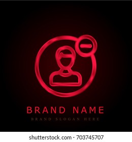 User red chromium metallic logo