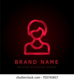User red chromium metallic logo