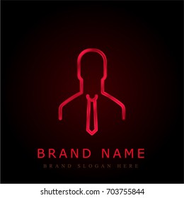 User red chromium metallic logo
