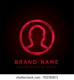 User red chromium metallic logo