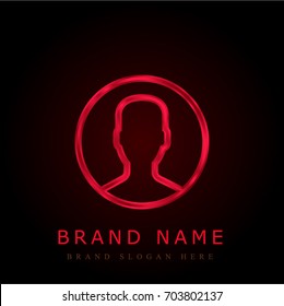 User red chromium metallic logo