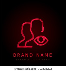 User red chromium metallic logo