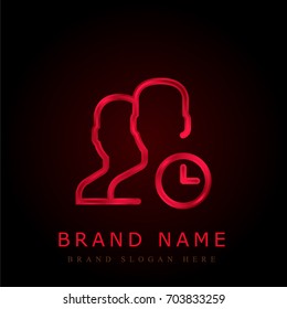 User red chromium metallic logo