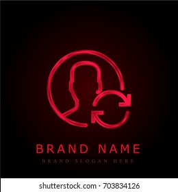 User red chromium metallic logo