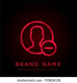 User red chromium metallic logo