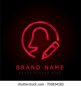 User red chromium metallic logo