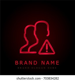 User red chromium metallic logo